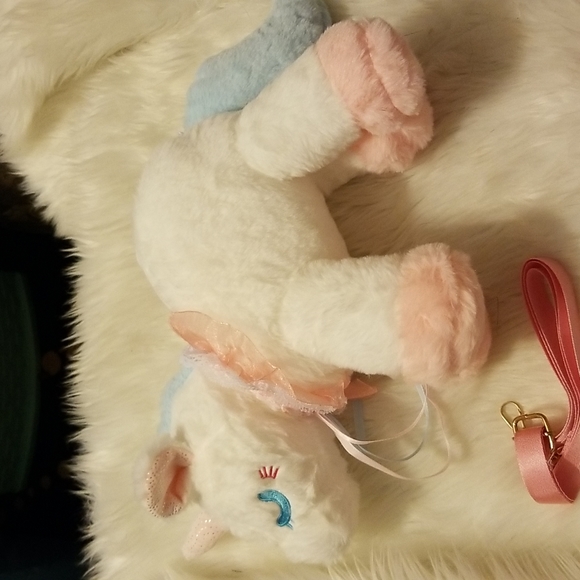 UNICORN 🩷Plush🩷 Purse 🩷(Pink & Blue) - Picture 3 of 9